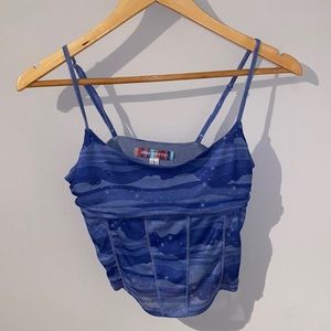 shimmery Urban Outfitters purple going out top